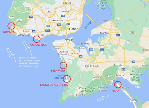 Lisbon_480x480 Kitesurf Lisbon area map